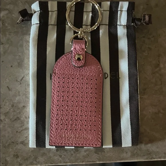 Henri Bendel Pink and Black Striped Key Holder - Picture 5 of 5